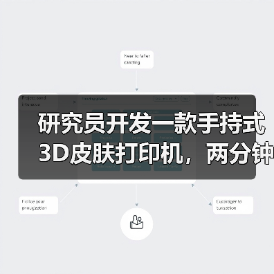 研究员开发一款手持式3D皮肤打印机,两分钟内即可打印皮肤(图2) 研究员开发一款手持式3D皮肤打印机,两分钟内即可打印皮肤(图2)