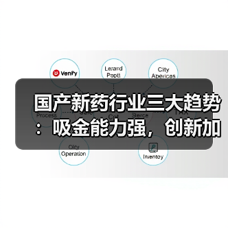 国产新药行业三大趋势：吸金能力强，创新加速