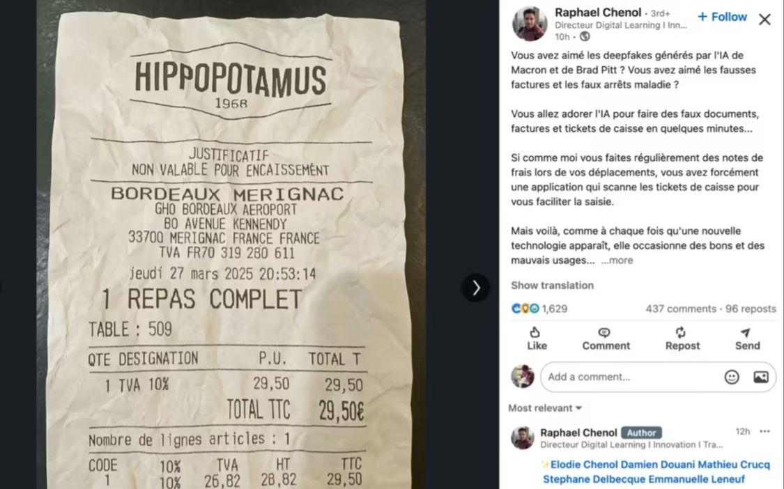 6160b914j00su0rsu002pd000v900jip ChatGPT 新图像生成器可轻松生成逼真的假收据,OpenAI 回应