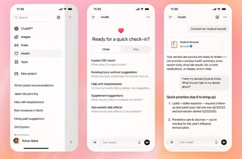 ChatGPT推出健康对话功能，整合个人数据并隔离健康话题(图1)